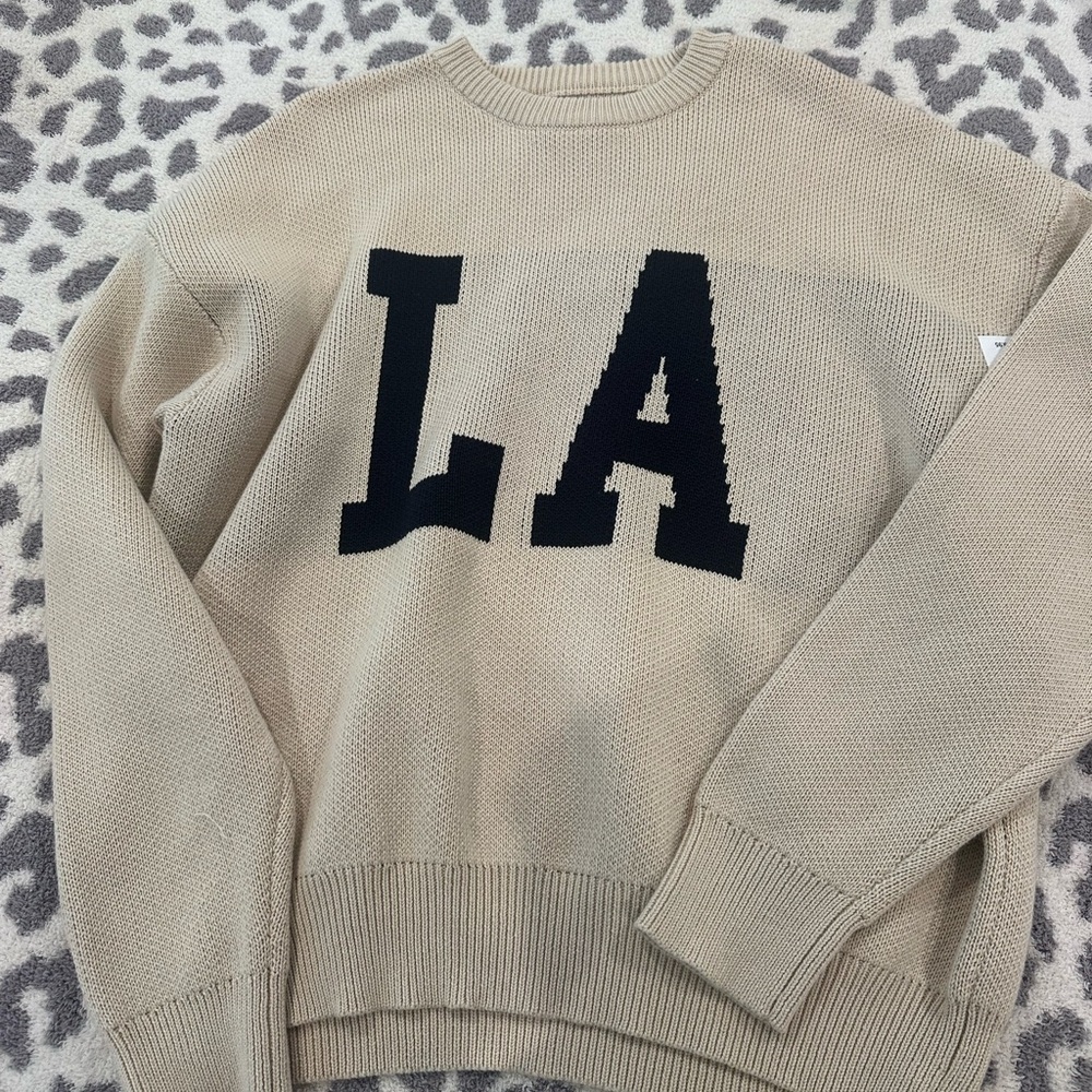 PacSun Tan LA Crewneck Sweater